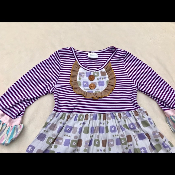 NWT Olive + Grape Striped Boutique Patchwork - Picture 4 of 7